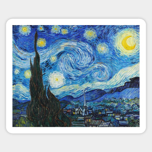 The Starry Night Sticker by MurellosArt